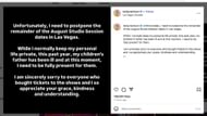 Kelly Clarkson confirms cancellation of Las Vegas residency (Image via Instagram/ @kellyclarkson)